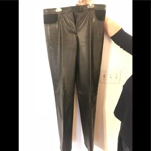 Genuine leather DKNY pants.
